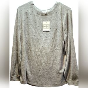 NWT - Emily Daniels Rhinestone Sweater Top